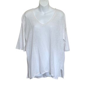 Arnhem Linen Organic Cotton Blend White Top Size